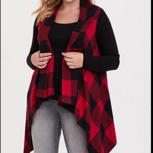 Buffalo plaid cardigan